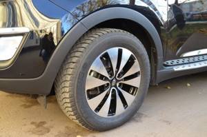 Размер колес Киа Спортейдж 3, шины и диски, обзор